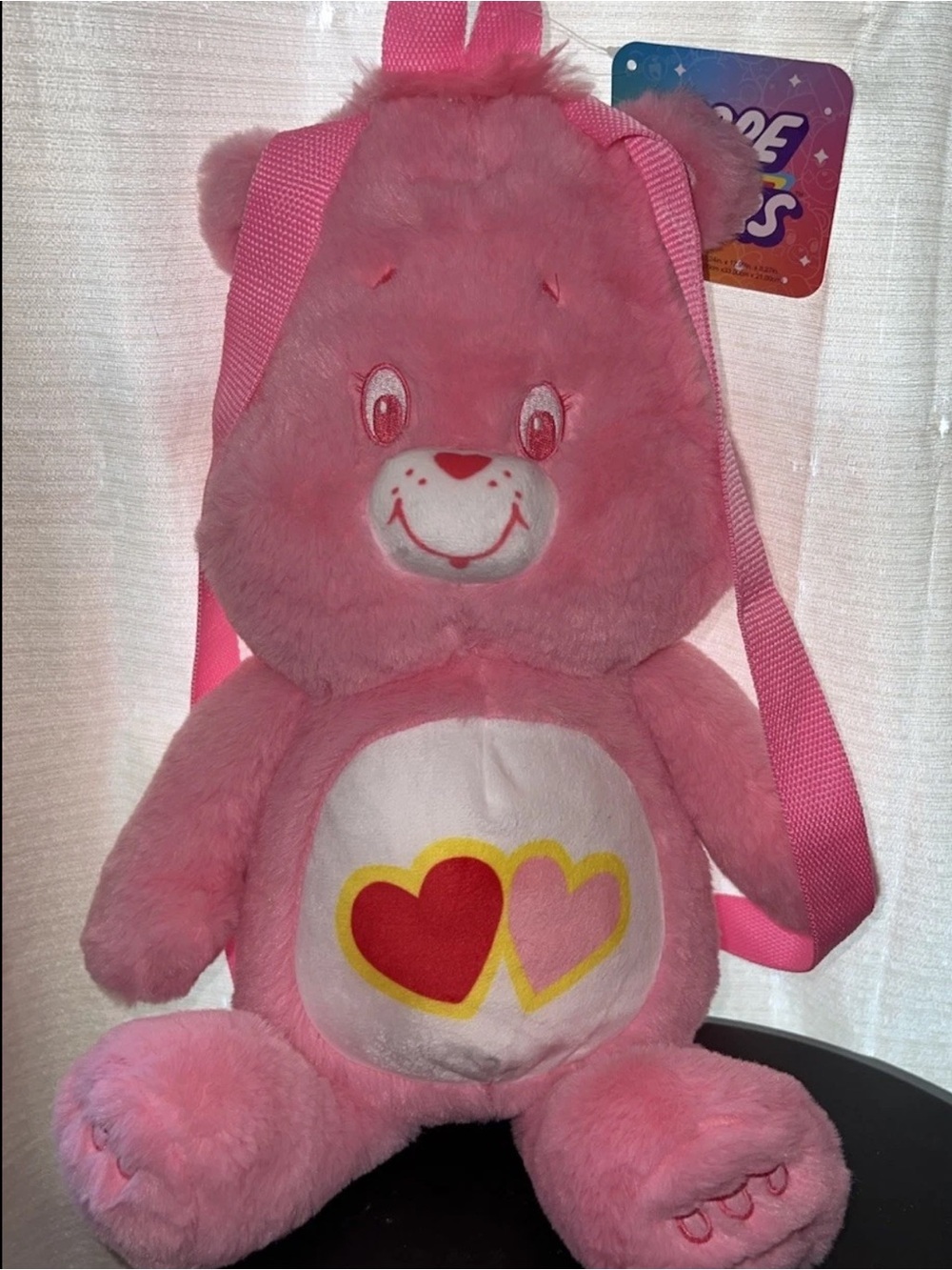 Care Bears Love-a-Lot Bear 17” Plush Mini Backpack